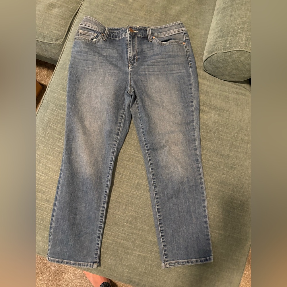 Chico's Platinum Cropped Jeans - Classic Blue